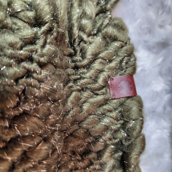 Lucky Brand Knit Sage Woven Crochet Scarf and Beanie - Picture 8 of 16